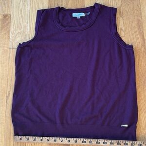 Calvin Klein Purple Sleeveless Knit Sweater